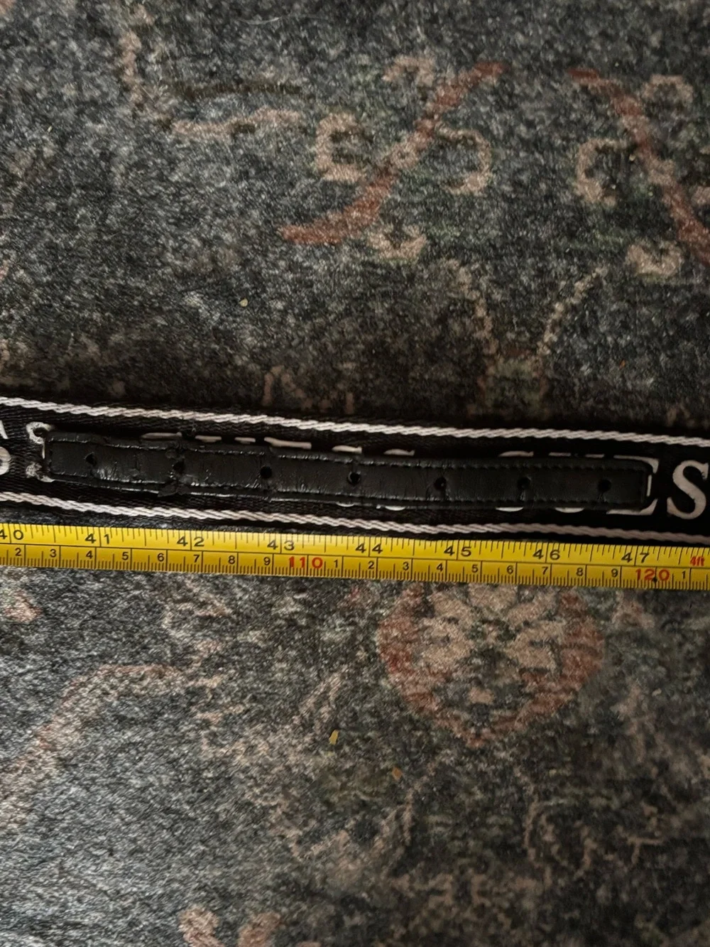 Guess Black and White Logo Webbing Belt